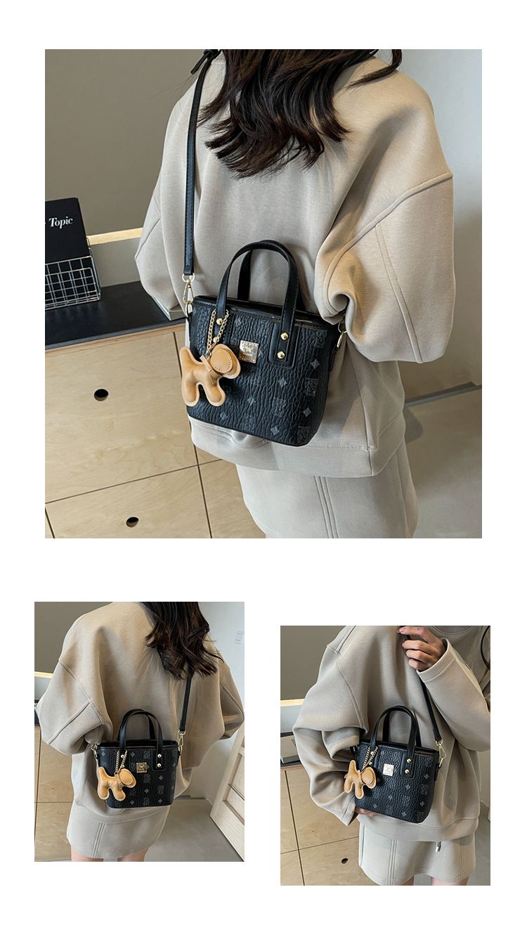 Borsa a secchiello donna alla moda con tracolla e manico_voghion.com