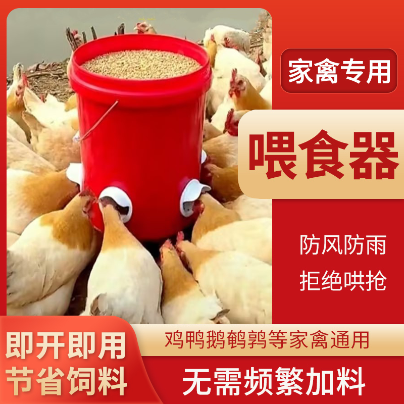家禽自动鸡鸭鹅喂食喂鸡食槽芦丁鸡饲料器新款鸡鸭鹅喂食神器