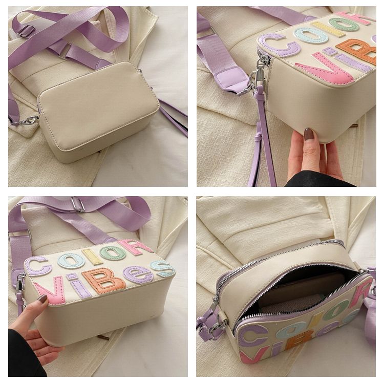 Borsa a tracolla donna piccola quadrata stile dopamina di moda_voghion.com