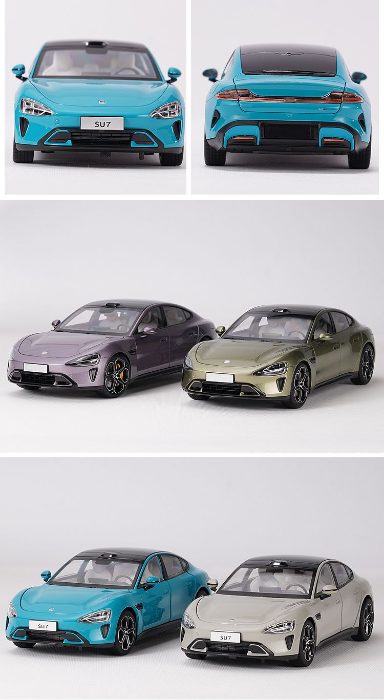 1/24 Xiaomi SU7 Alloy Car Model Diecast Car Model W/ Sound Light