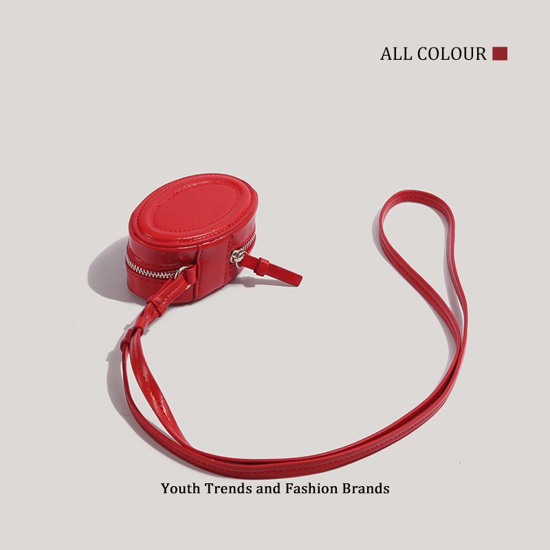 Geantă crossbody rotundă de lux CHARHP&KEJNT, tip cutie pentru bijuterii, nișă pentru ruj, geantă pentru chei versatilă_voghion.com