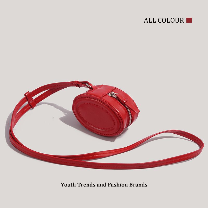 Geantă crossbody rotundă de lux CHARHP&KEJNT, tip cutie pentru bijuterii, nișă pentru ruj, geantă pentru chei versatilă_voghion.com