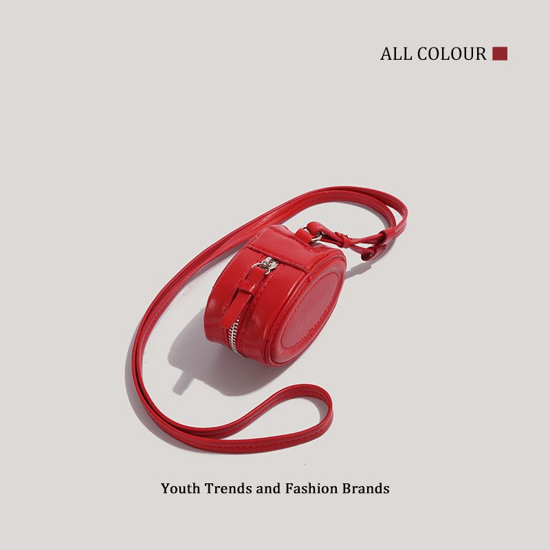 Geantă crossbody rotundă de lux CHARHP&KEJNT, tip cutie pentru bijuterii, nișă pentru ruj, geantă pentru chei versatilă_voghion.com