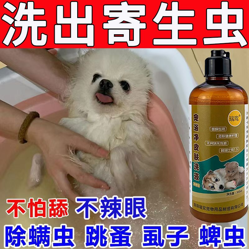 狗狗泡澡药浴强效驱虫杀螨去屑除癣宠物猫狗皮肤病专用皮肤洗浴液