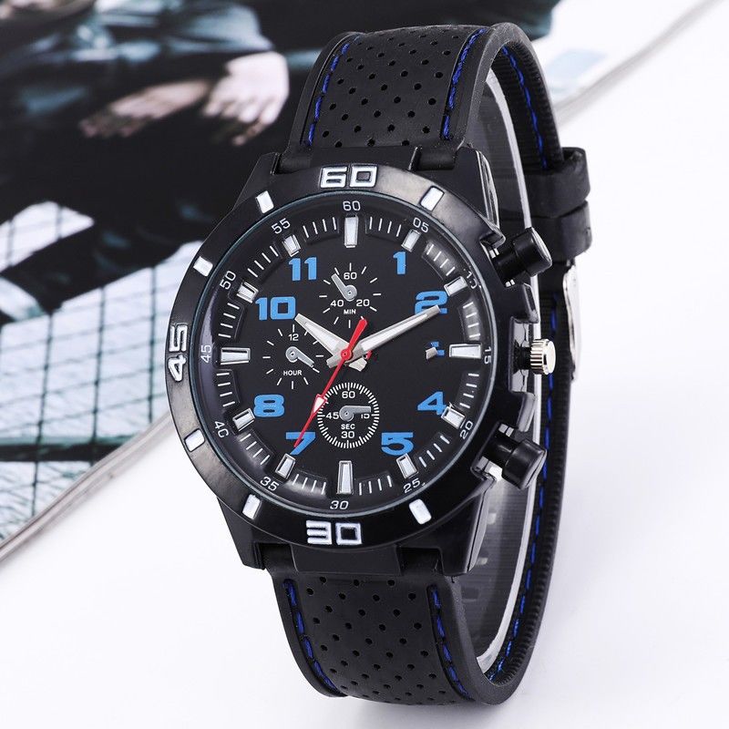 Men's Analog Quartz Watch With Stitched Design Fashionable Style_voghion.com