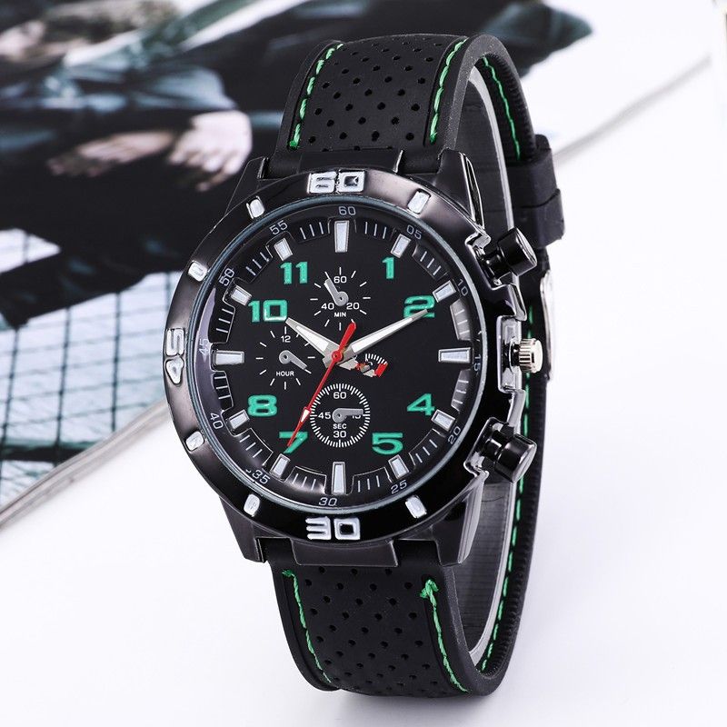 Men's Analog Quartz Watch With Stitched Design Fashionable Style_voghion.com