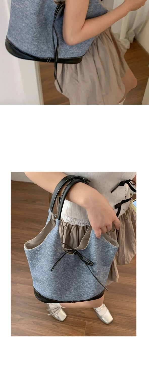CHARHP&KEJNT Sac fourre-tout à épissure de niche coréenne pour femmes, nouveau sac à bandoulière simple pour les déplacements quotidiens_voghion.com