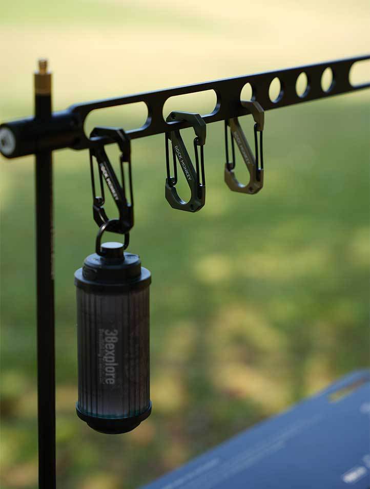 ROCK MONKEY Outdoor Camping D-vormige zinklegering sleutelhanger rugzak waterfles multifunctionele wandelhaak_voghion.com