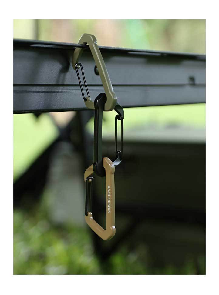 ROCK MONKEY Outdoor Camping D-vormige zinklegering sleutelhanger rugzak waterfles multifunctionele wandelhaak_voghion.com