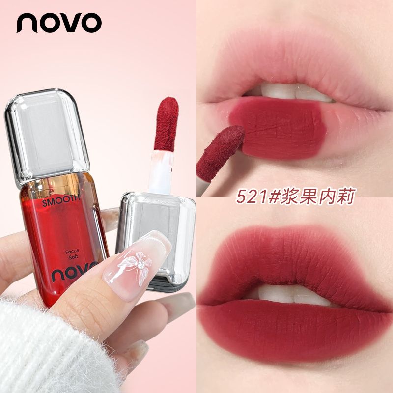NOVO口红雾面哑光口红唇釉防水不沾杯不掉色学生党素颜显白口红
