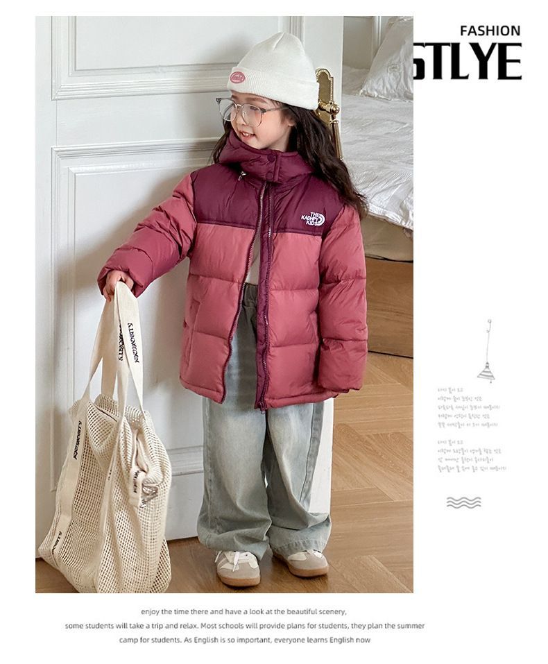 Children's Down Boys Girls Medium Large Children 2025 Autumn And Winter Warm Thickened Short Puffer Jacket Coat_voghion.com