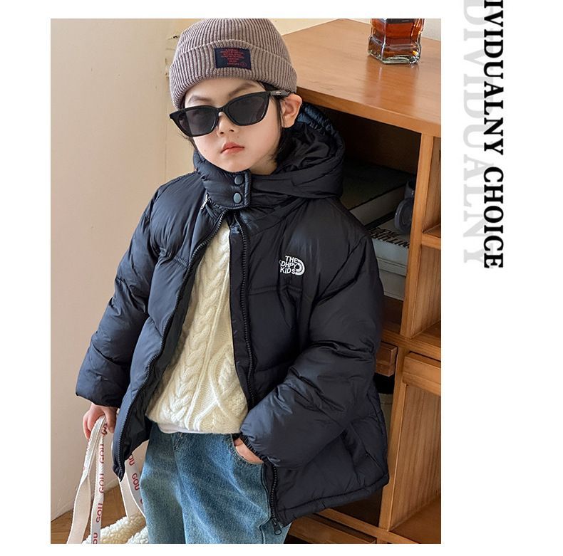Children's Down Boys Girls Medium Large Children 2025 Autumn And Winter Warm Thickened Short Puffer Jacket Coat_voghion.com