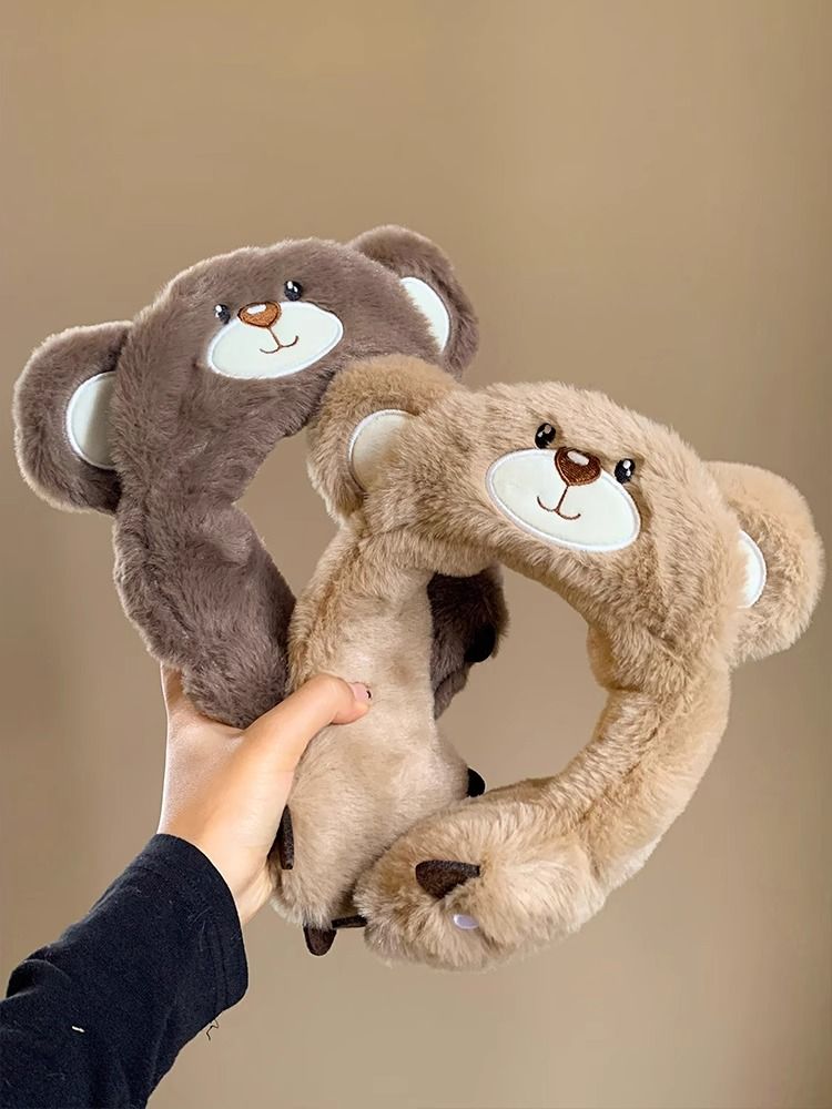Winter plush earmuffs, unique style and personality, cute little bear, warm and comfortable, wearing it is both beautiful and warm_voghion.com