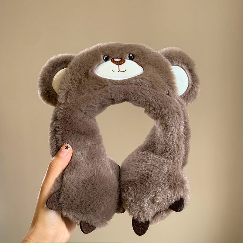 Winter plush earmuffs, unique style and personality, cute little bear, warm and comfortable, wearing it is both beautiful and warm_voghion.com