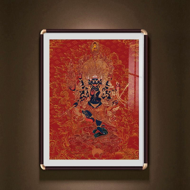 秽迹金刚唐卡挂画西藏手绘复刻壁画佛堂护法神佛像释迦牟尼装饰画 4