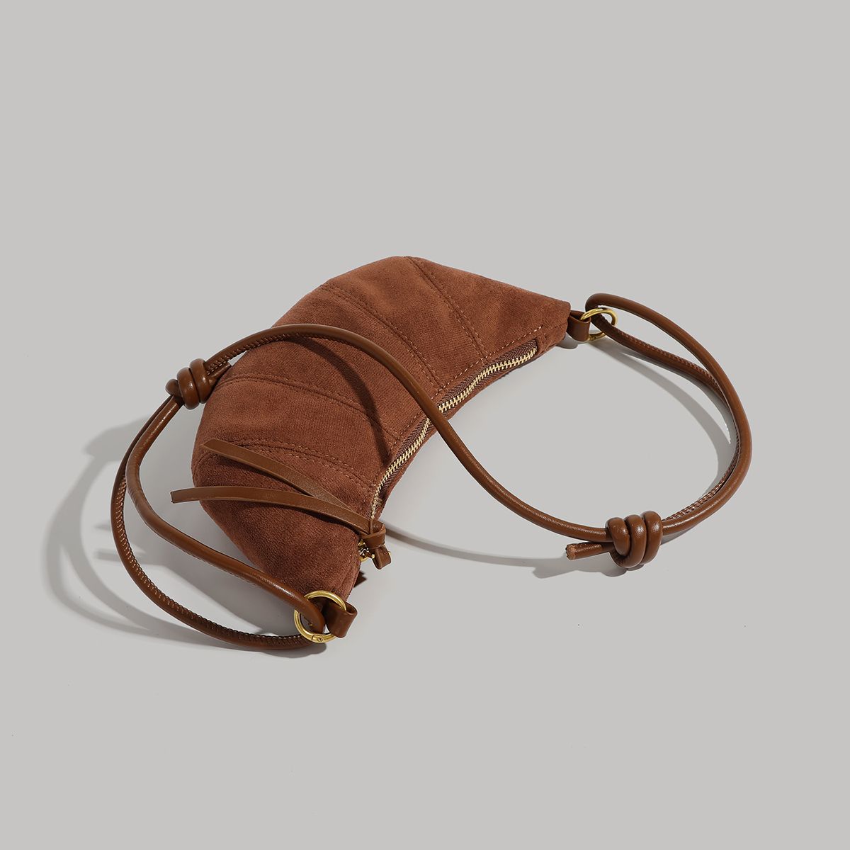 CHARHP&KEJNT borsa a tracolla da donna alla moda con tracolla singola, versatile, con croissant di nicchia_voghion.com