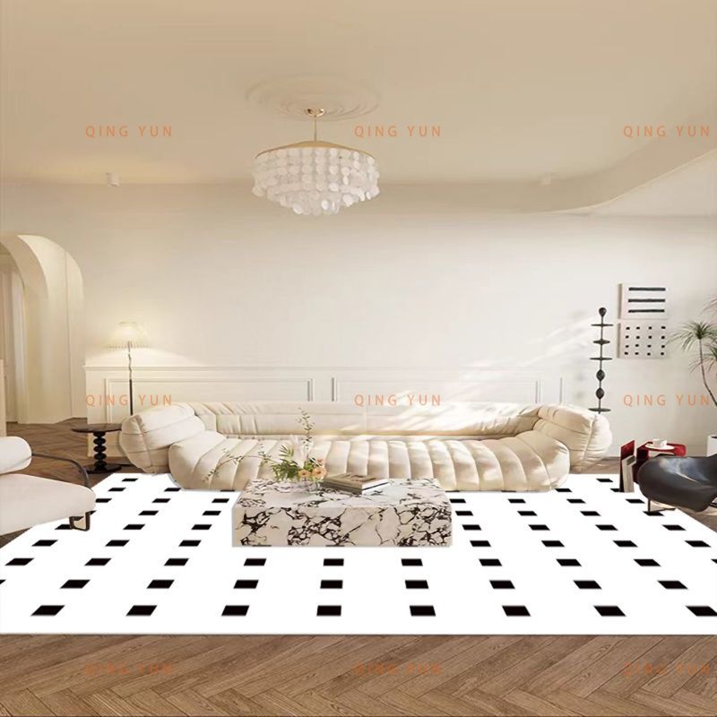 Tappeto, soggiorno, ampia area, camera da letto, stile di lusso leggero, tavolino, divano, uso domestico, zerbino, sensazione di alta qualità,_voghion.com
