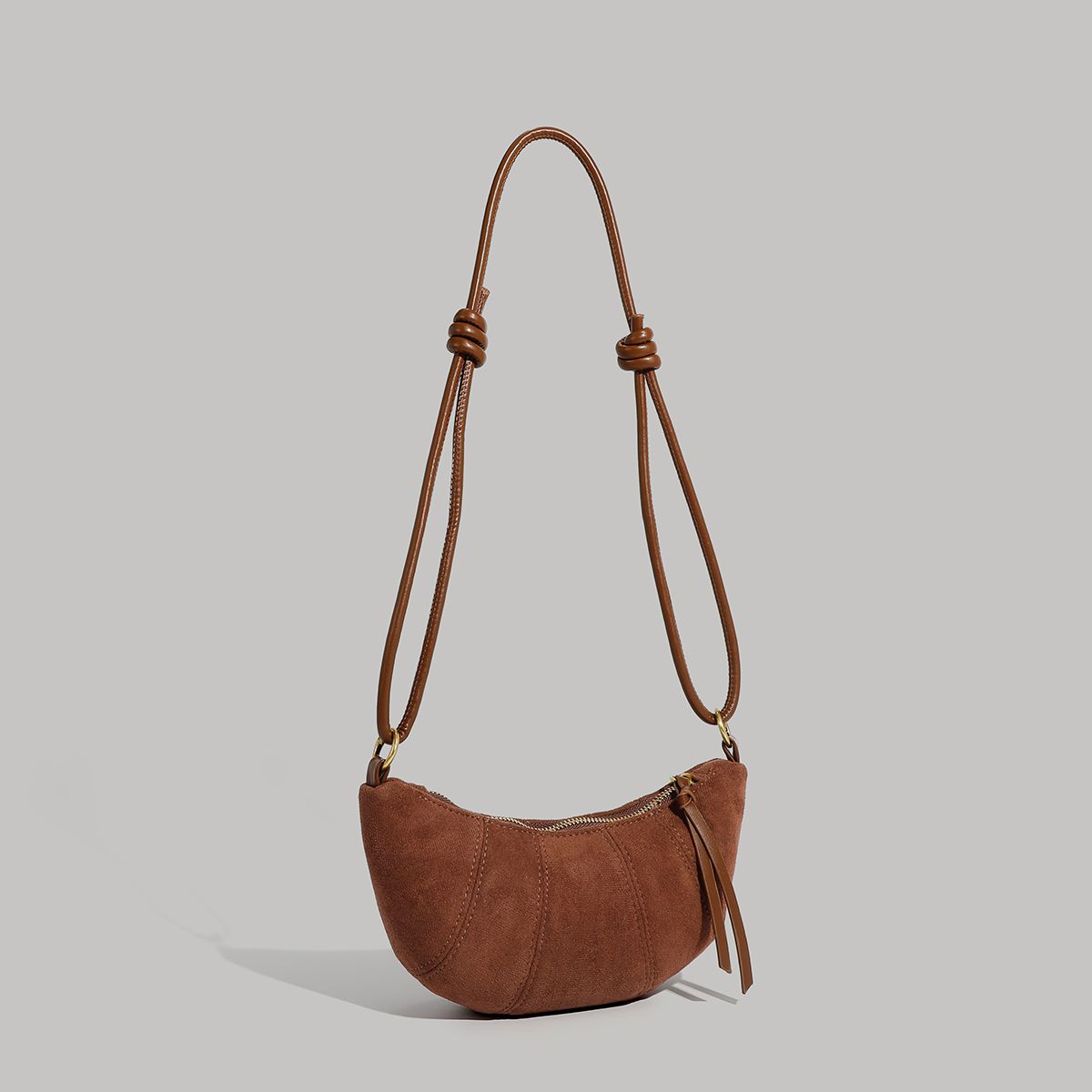 CHARHP&KEJNT borsa a tracolla da donna alla moda con tracolla singola, versatile, con croissant di nicchia_voghion.com