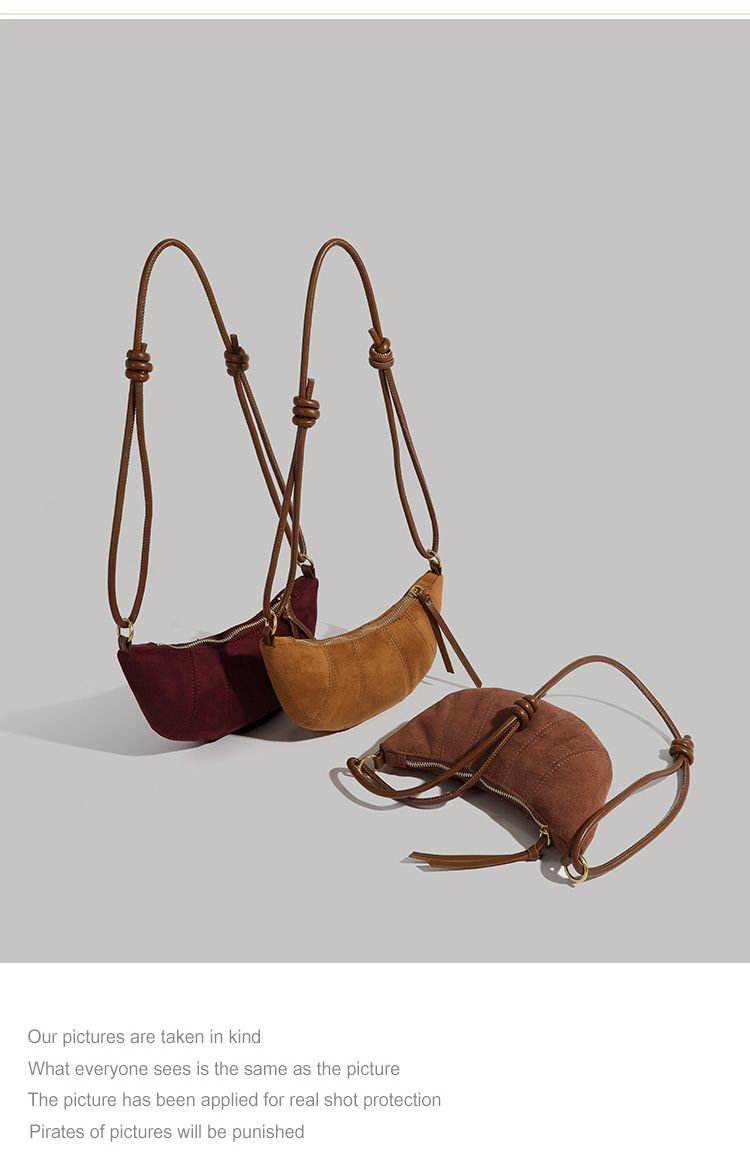 CHARHP&KEJNT borsa a tracolla da donna alla moda con tracolla singola, versatile, con croissant di nicchia_voghion.com