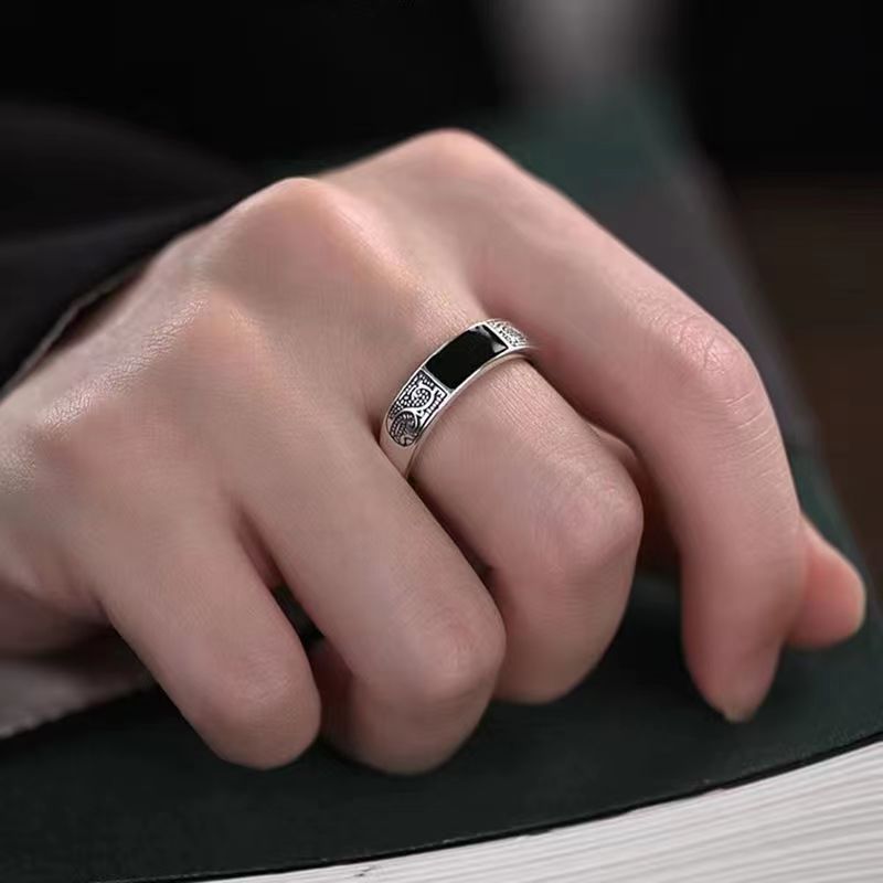 925 For Both Men Women, Simple Elegant, Single Dragon Pattern Ring, Niche, Adjustable, Cool And Unique Personality Ring_voghion.com