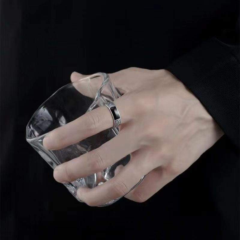 925 For Both Men Women, Simple Elegant, Single Dragon Pattern Ring, Niche, Adjustable, Cool And Unique Personality Ring_voghion.com