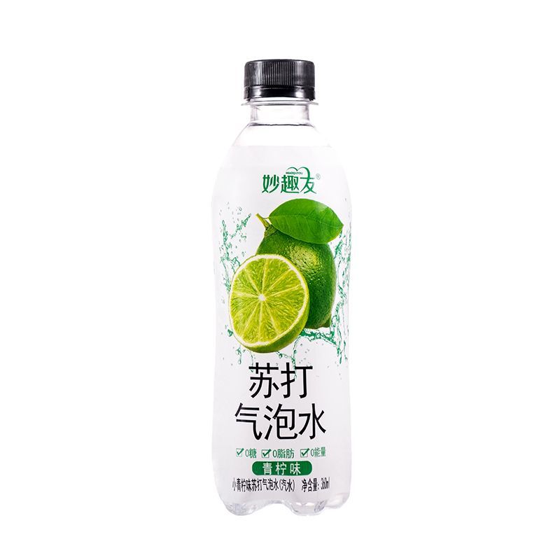 苏打气泡水清新青柠白桃味整箱汽泡水0糖0脂0卡果味饮料