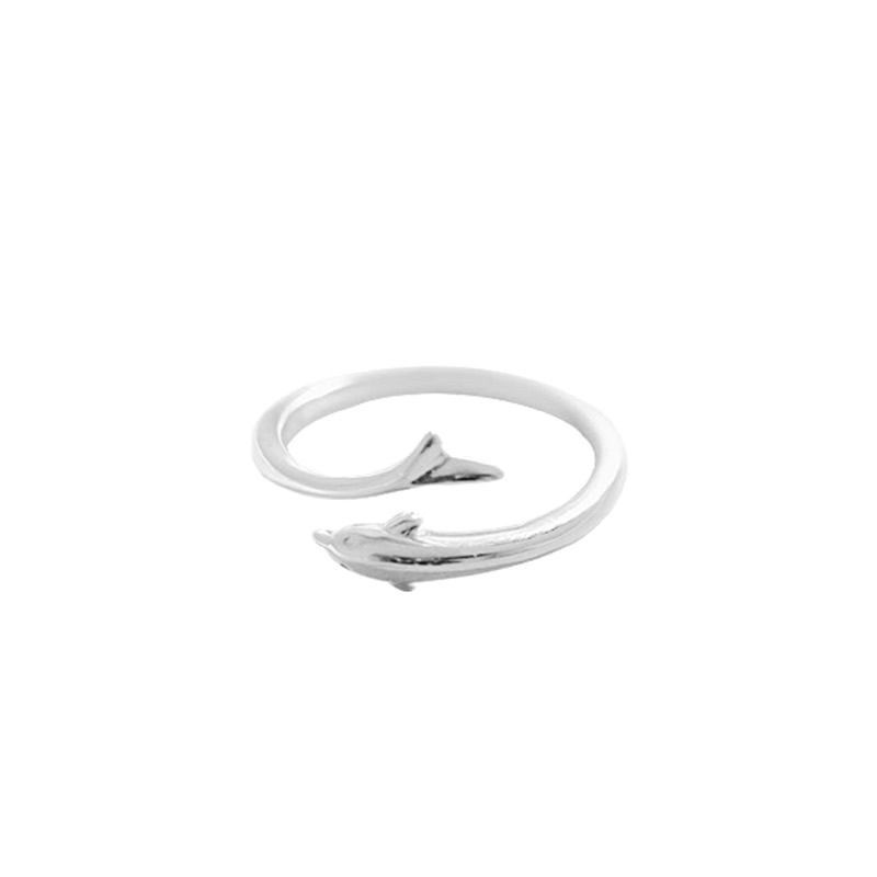 S Fish Born With You Silver Women Young Fashionable Personality Dolphin Solid Bracelet Gift For Female Students_voghion.com