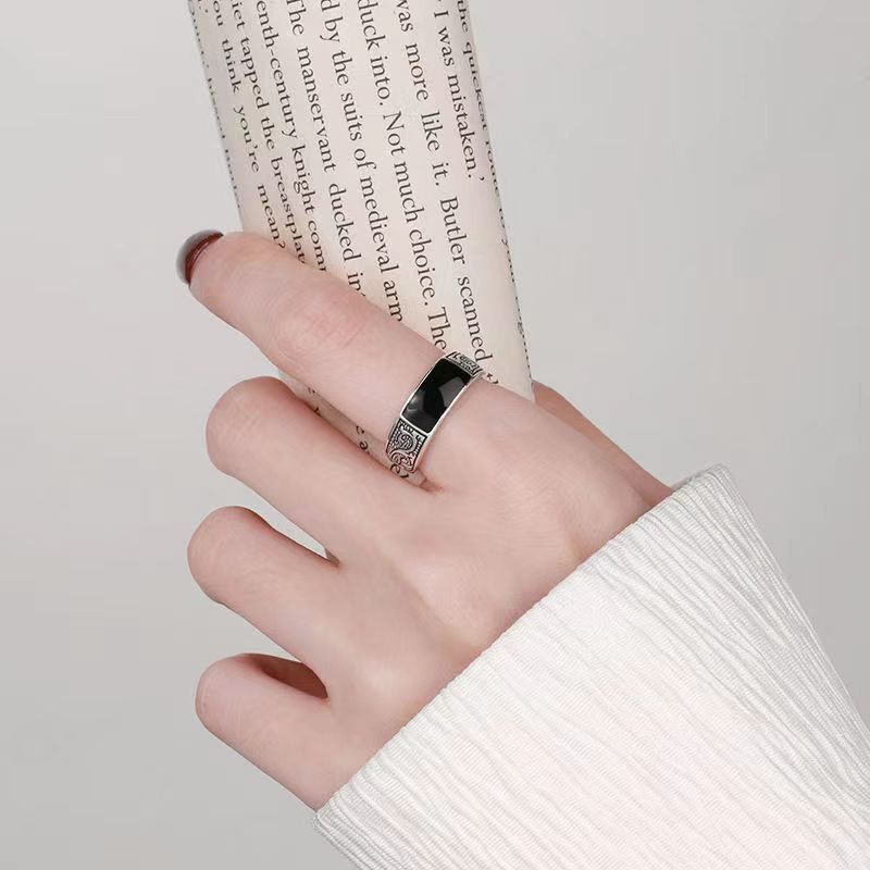 925 For Both Men Women, Simple Elegant, Single Dragon Pattern Ring, Niche, Adjustable, Cool And Unique Personality Ring_voghion.com