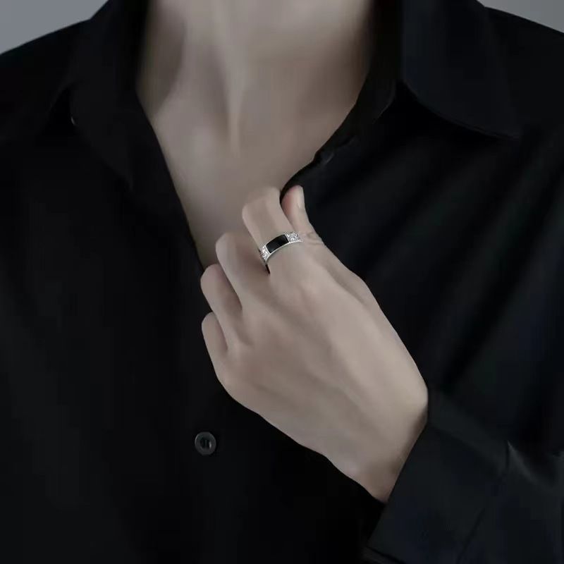 925 For Both Men Women, Simple Elegant, Single Dragon Pattern Ring, Niche, Adjustable, Cool And Unique Personality Ring_voghion.com