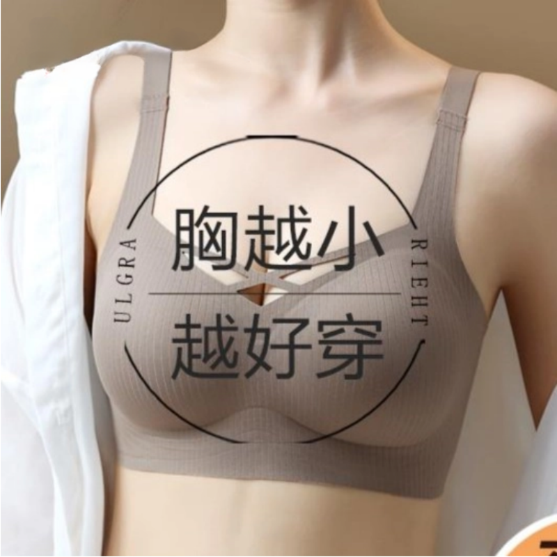 无痕内衣女聚拢小胸显大固定杯无钢圈文胸收副乳上托防下垂平胸罩