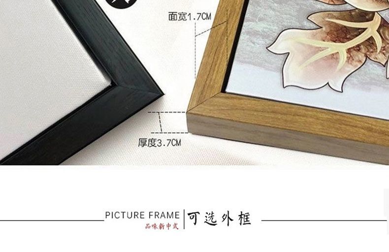 观音菩萨家用坐莲观音大士图佛像挂画中堂三联装饰画供桌白衣观音 detail 9
