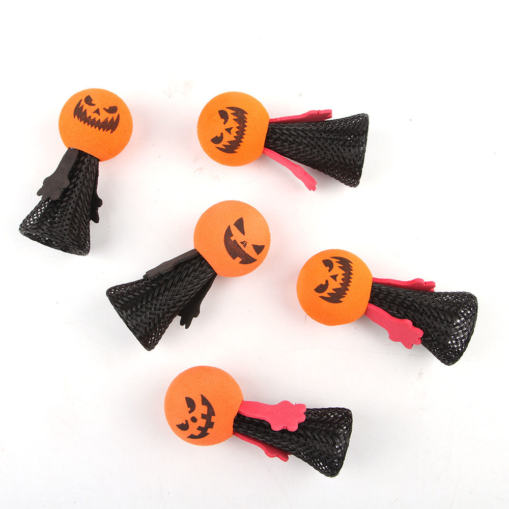 Halloween Elf Pumpkin Head Ghost Bouncing Doll Children's Desktop Finger Decompression Toy Gift_voghion.com