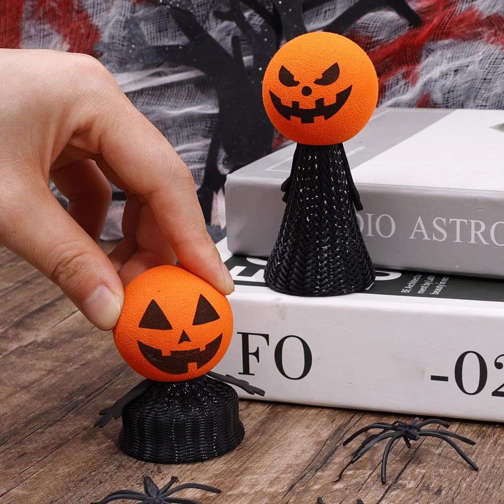 Halloween Elf Pumpkin Head Ghost Bouncing Doll Children's Desktop Finger Decompression Toy Gift_voghion.com