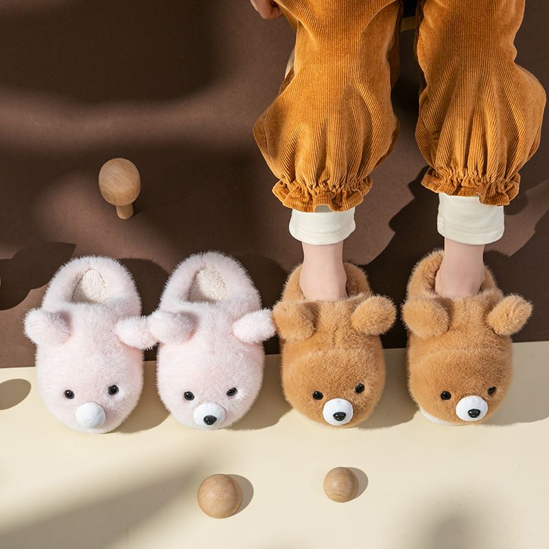 儿童拖鞋冬季一家三口亲子棉拖男女童小孩卡通家居防滑宝宝棉拖鞋