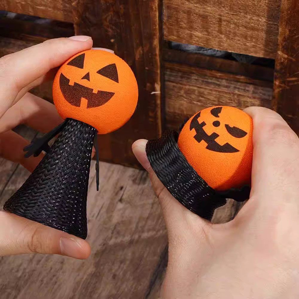 Halloween Elf Pumpkin Head Ghost Bouncing Doll Children's Desktop Finger Decompression Toy Gift_voghion.com