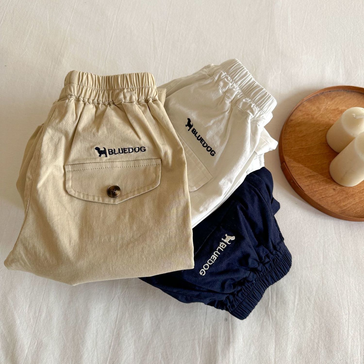 Pantaloni in cotone ricamati per bambini e bambine_voghion.com