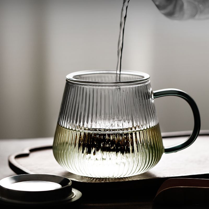 办公室带盖玻璃泡茶杯茶水分离泡茶杯个人专用喝茶具女士杯子男士