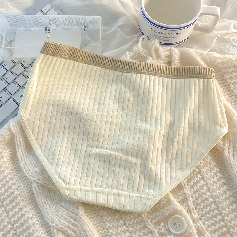 5条内裤女纯棉抗菌中腰无痕舒适初中学生少女透气全棉抑菌平角裤