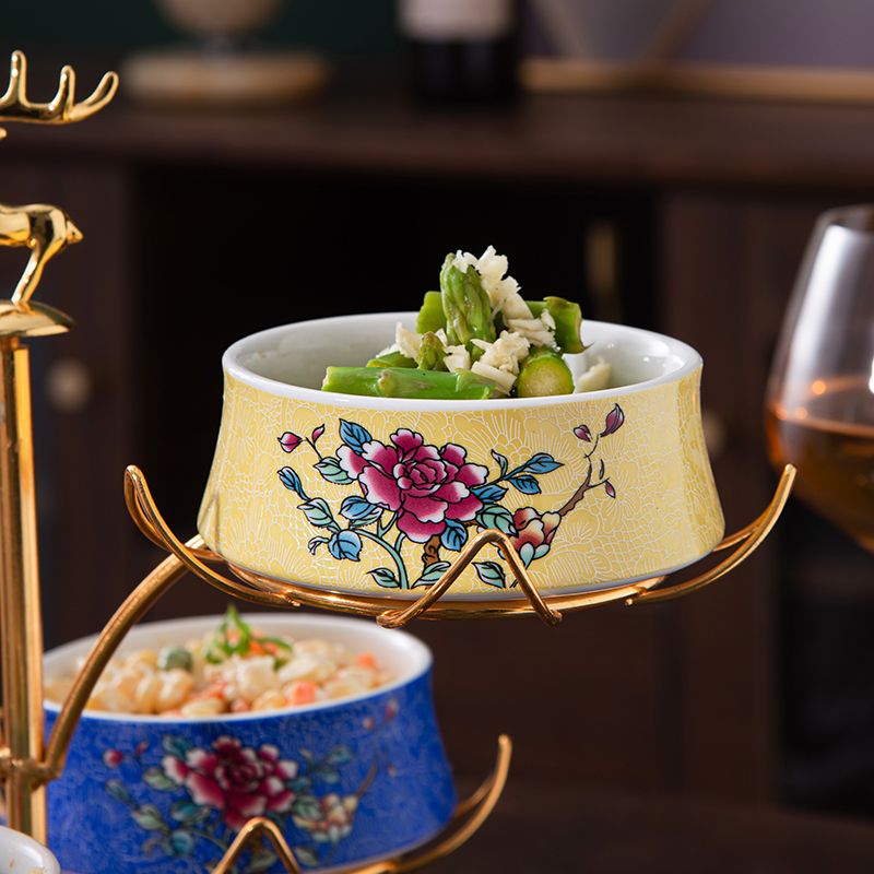 New Chinese Style Private Cuisine Specialty Plating Ceramic Snack Set Open Kitchen Cold Dish Display Tray High-end Hotel_voghion.com