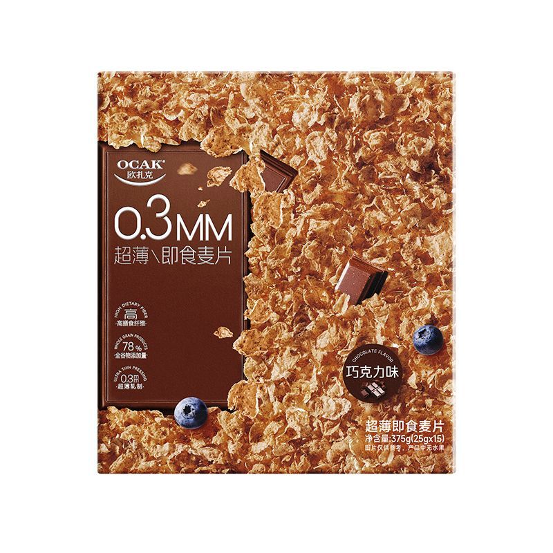 375克欧扎克超薄即食麦片(巧克力味)