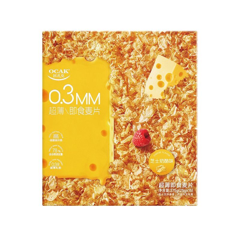 375克欧扎克超薄即食麦片(芝士味)
