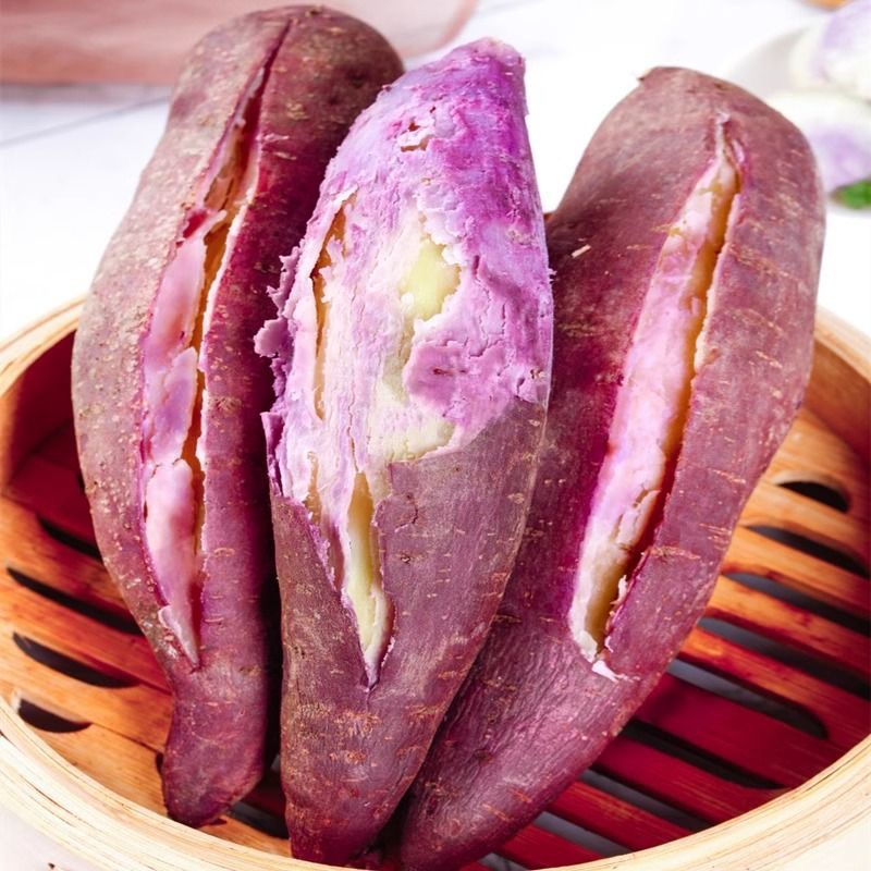 广东一点红新鲜正宗冰淇淋番薯沙地紫心板栗香甜红薯花心地瓜现挖 图片 4