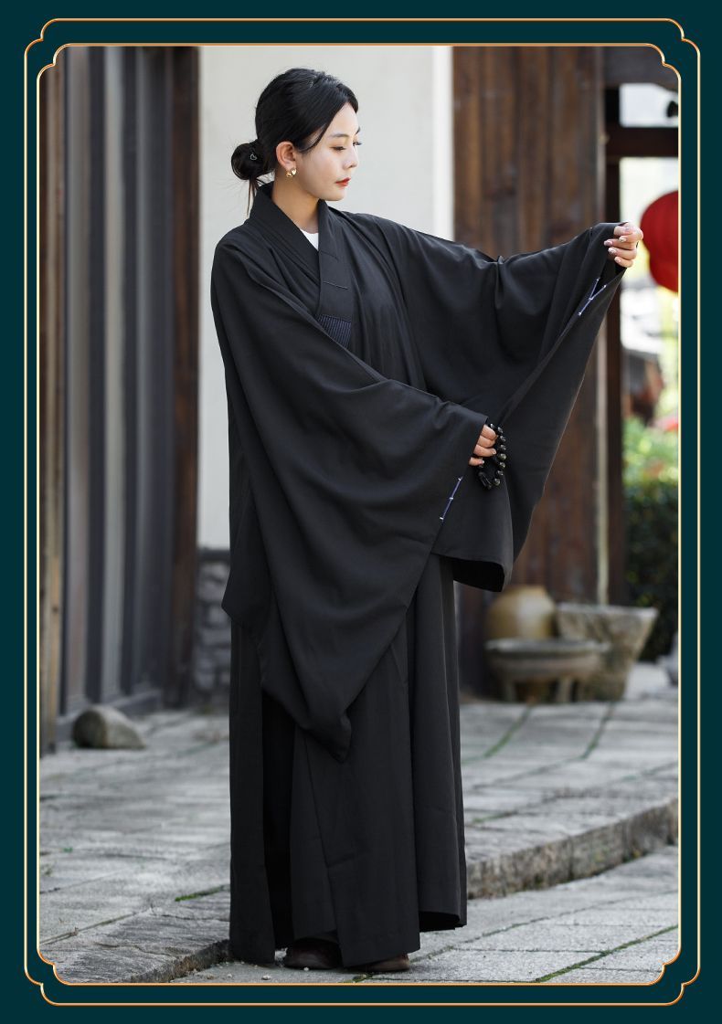 海青居士服女皈依服装禅修服法衣海清多丽丝透气不透明僧衣服春夏 detail 8