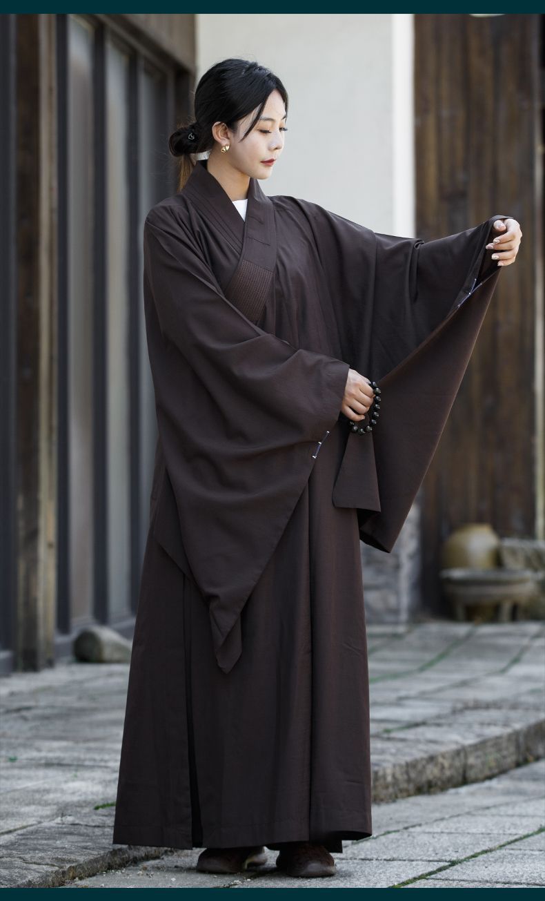 海青居士服女皈依服装禅修服法衣海清多丽丝透气不透明僧衣服春夏 detail 9
