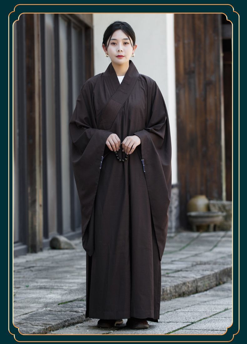 海青居士服女皈依服装禅修服法衣海清多丽丝透气不透明僧衣服春夏 detail 10