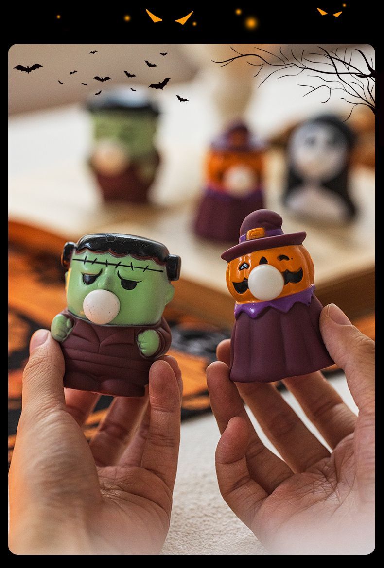 Halloween de, pumpkin lanterns, figurines, pinch music, children's gifts, toys, ghosts, party scenes, props,_voghion.com
