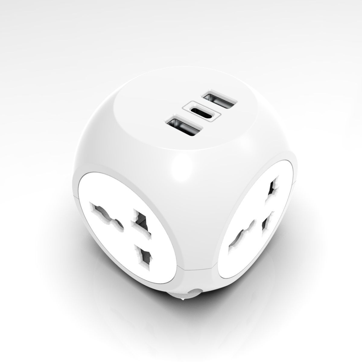 VEBAN港版智能魔方插座转换器2USB+1TYPE-C10.5W强电适配器 图片 8