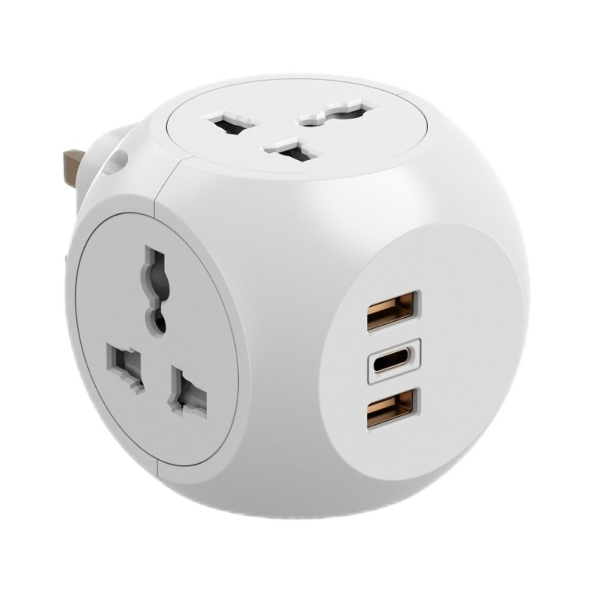 VEBAN港版智能魔方插座转换器2USB+1TYPE-C10.5W强电适配器 图片 5