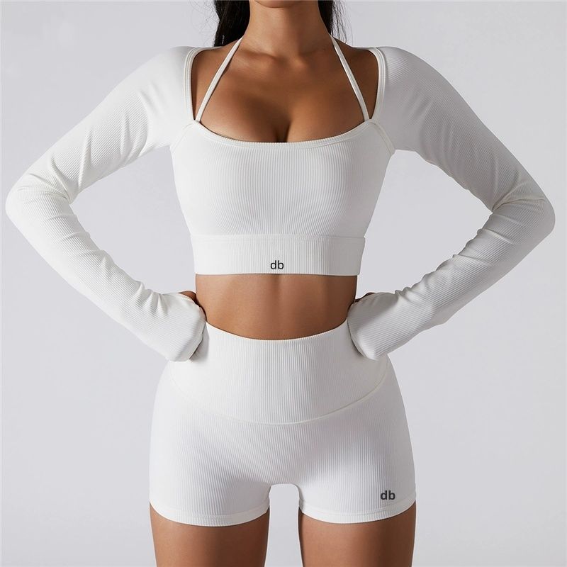 Women's Long-sleeved Yoga T-shirt With Chest Pads, Quick-drying Sports Top, Fitness Wear For Outdoor Use_ecoleips.com