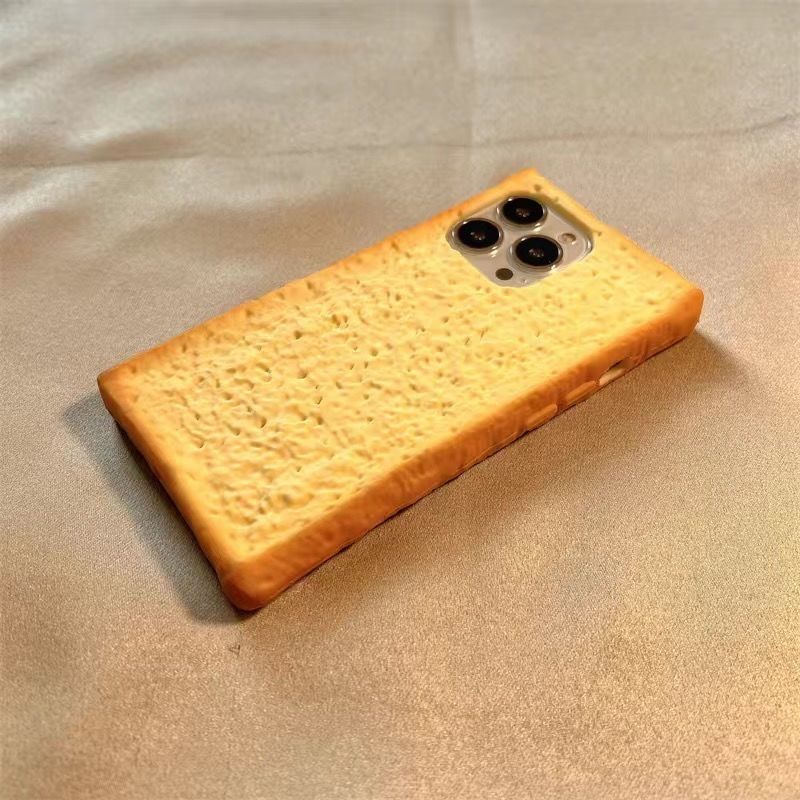 Custodia per telefono 3D Bread Toast compatibile con iPhone 15 Pro Max 14/11 antiurto 12_voghion.com